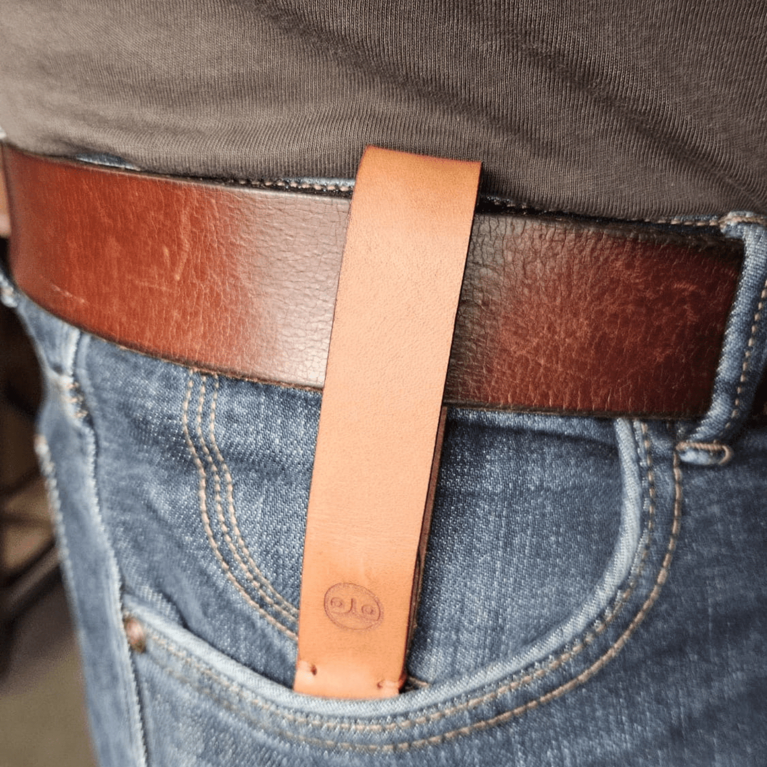 Leather Belt Keychain - Awlma